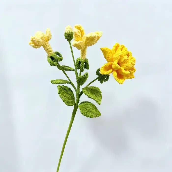 Fleur de jardinage au Crochet faite à la main, fleur de Simulation florale, décoration de mariage, f