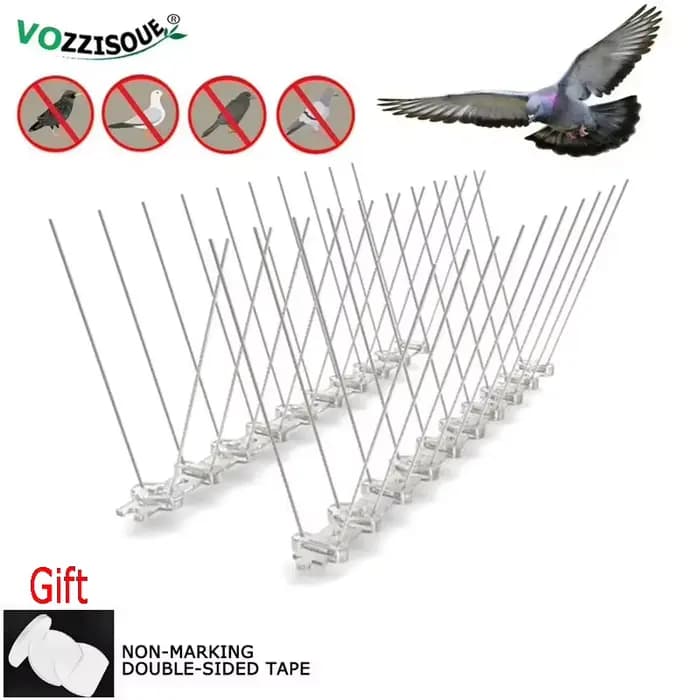 Nouveau Kit d'épines anti-oiseaux et anti-pigeons pour balcon en acier inoxydable