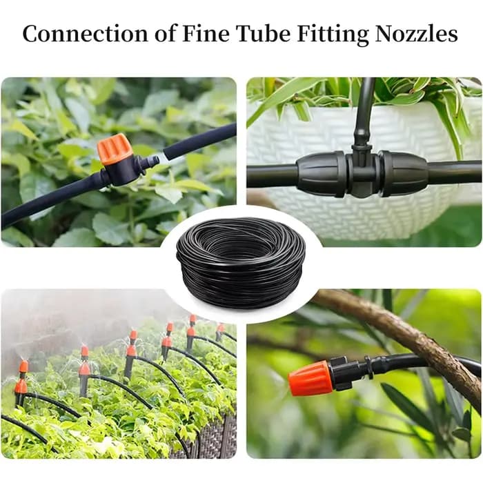 Tuyau d'irrigation goutte à goutte noir de 5m, parfait pour le système d'irrigation de jardin de bri