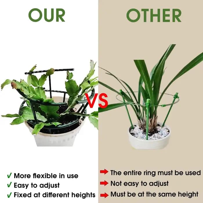 Support de plante en plastique, cadre de Pile, Arrangement de serre, tige fixe en demi-cercle, Suppo
