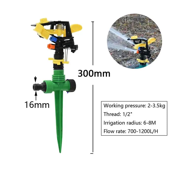 Arroseurs rotatifs pour pelouse de jardin, filetage 1/2 "3/4", automatique à 360 degrés, buse d'irri