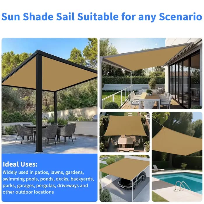 Toile d'ombrage avec œillets pour pergola, bâche en maille, écran solaire pour patio, jardin extérie