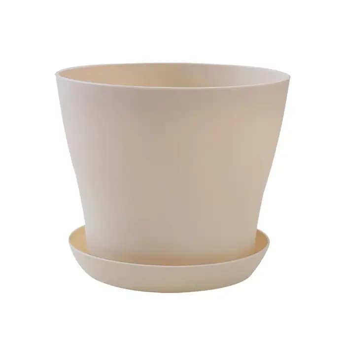 Pots de fleurs en plastique pour extérieur, jardinières rondes en plastique pour plantes, pots de pl
