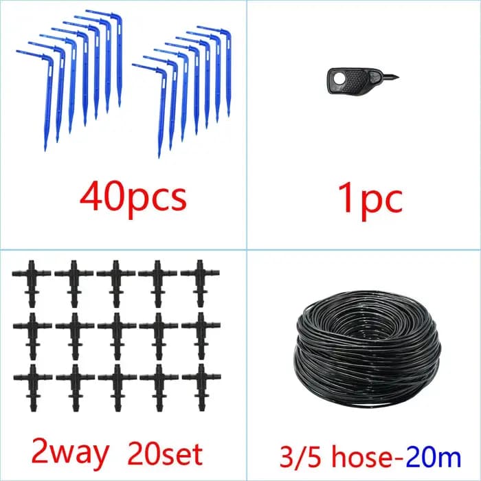Système d'irrigation goutte-à-goutte, 2L, 4L, 8L, 2/4 voies, flèche, connecteur compte-gouttes, sépa