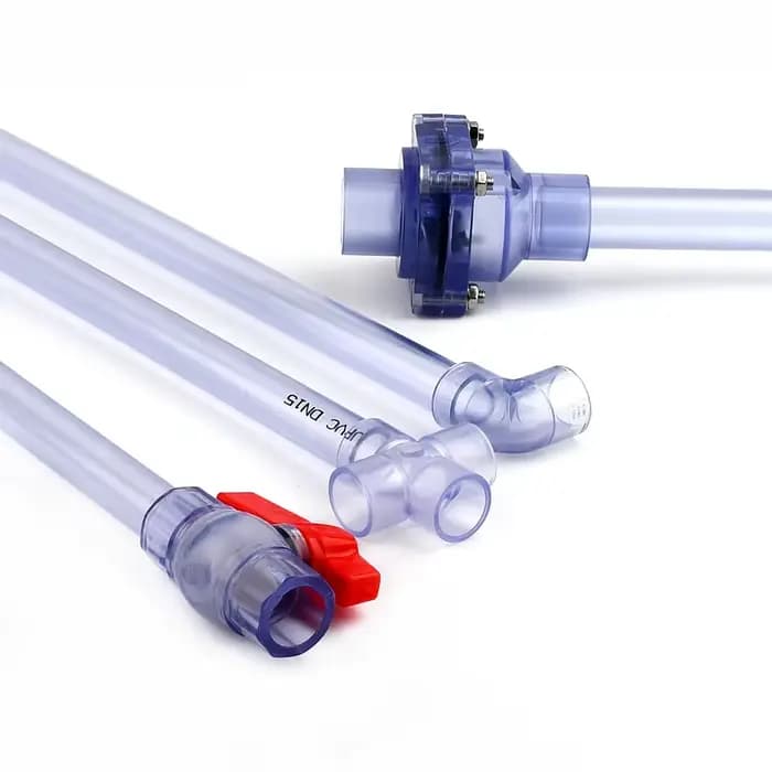 Connecteurs de tuyaux UPVC transparents bleus de haute qualité, 20 ~ 63mm, raccords de tubes de Drai