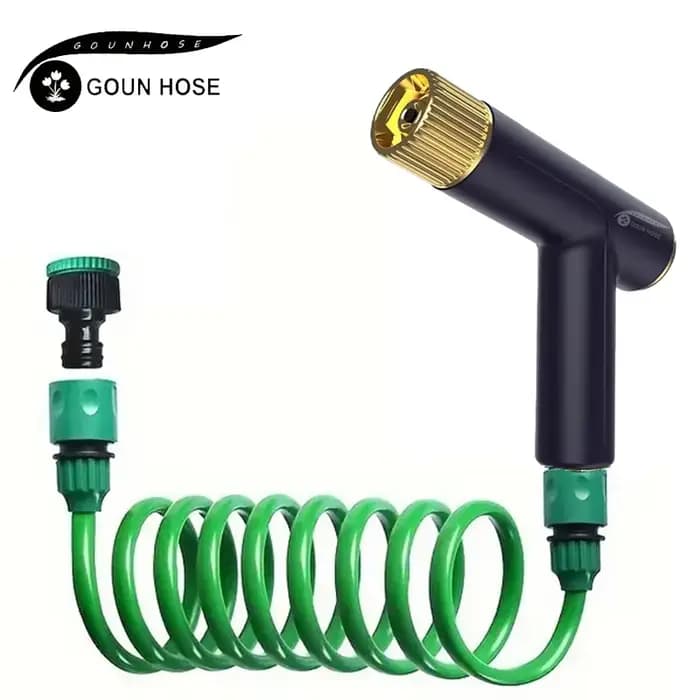 Tuyau d'arrosage de jardin avec pistolet à eau multifonctionnel pour lavage de voiture, tuyau EVA fl