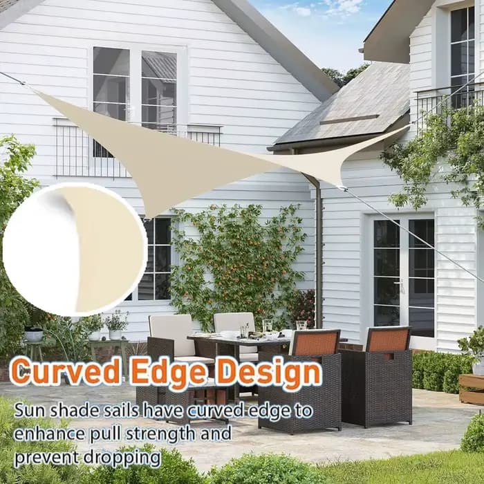 Voile d'ombrage beige, imperméable, pour jardin extérieur, Patio, fête, bloc UV 98%, auvent de prote
