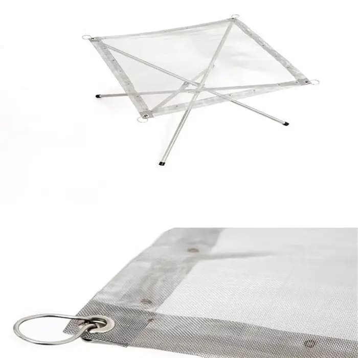 Support de feu de camp pliable en maille, foyer d'extérieur Portable, support de feu de camp pour Ca