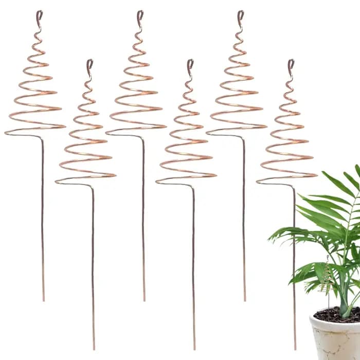 Antenne de jardinage en cuivre pour électroculture, 6 pièces, bobine de cuivre pour plantes d'extéri