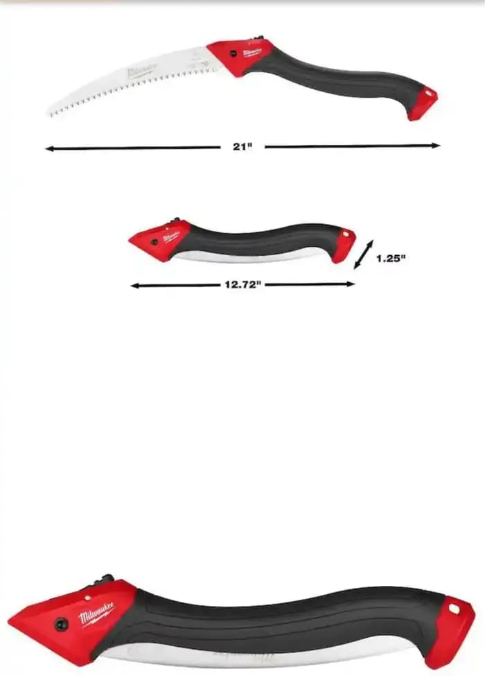 Milwaukee 4932498624/48-22-9371 Scie à main pour le travail du bois, scie de jardin, scie à bois d'e