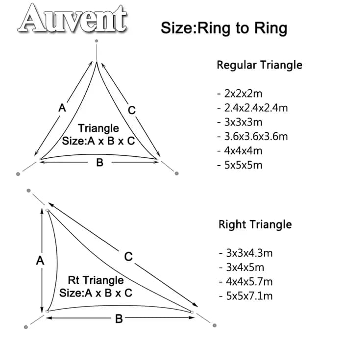 Voile d'ombrage triangulaire multi-tailles, imperméable, pour jardin extérieur, Patio, fête, protect