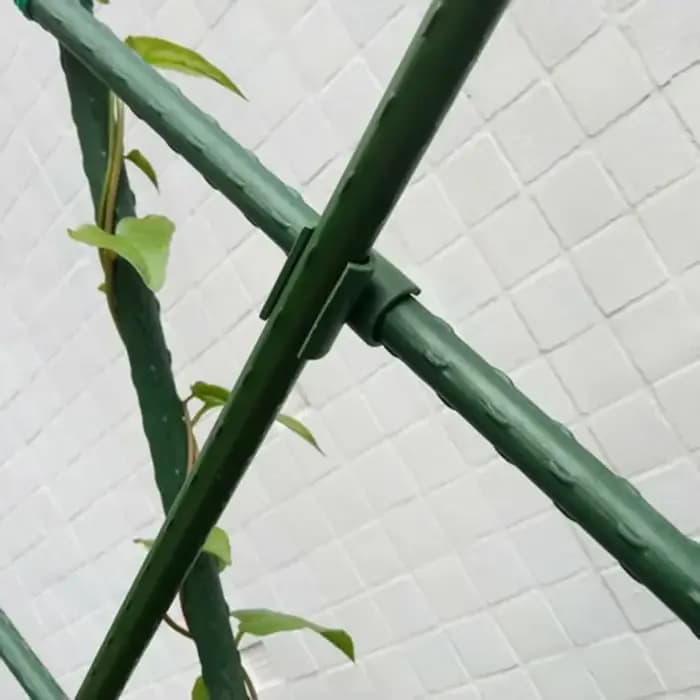 Connecteur de Support de plante en treillis, 50 pièces, Clip croisé fixe, Clips de piquet pour greff