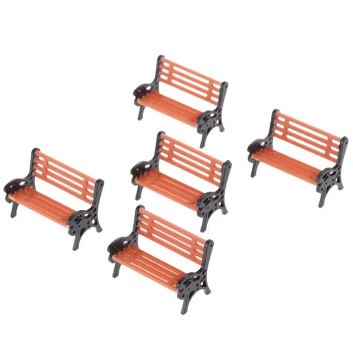 Lot de 3 bancs de parc miniatures