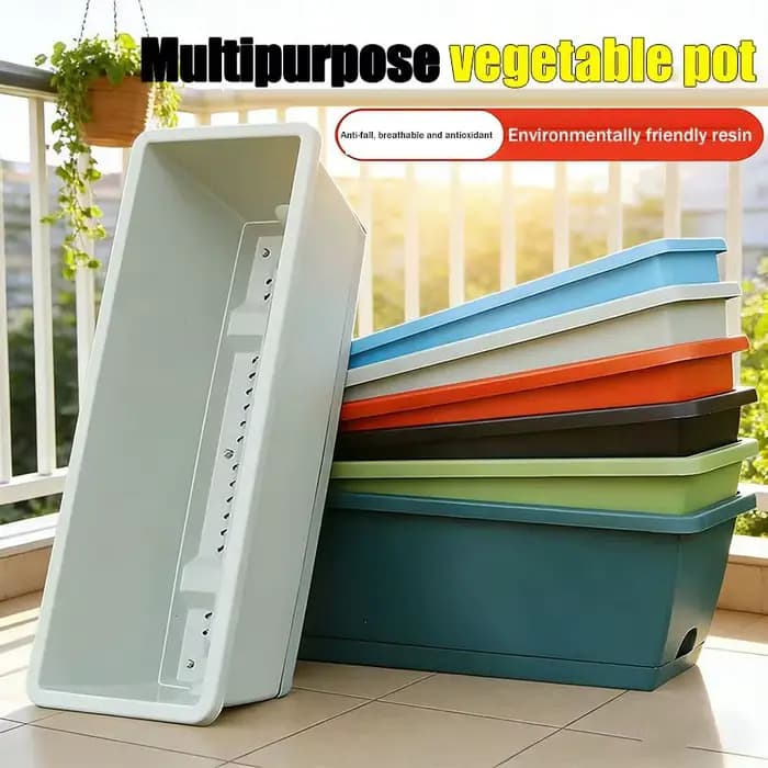 ☌ Pot de fleurs auto-absorbant pour culture de légumes d'intérieur avec trou de drainage et corde absorbante, pot pour semis et plants pour la maison