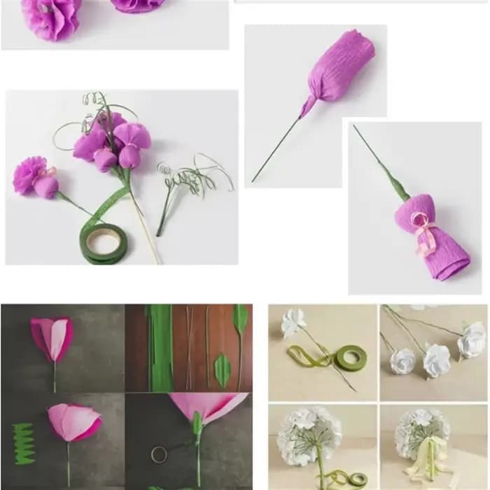Bâtons de tige de fleur verte