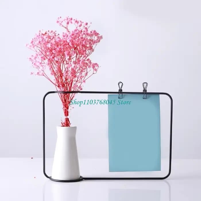 R53F Creative Iron Line Flower Pot Vase