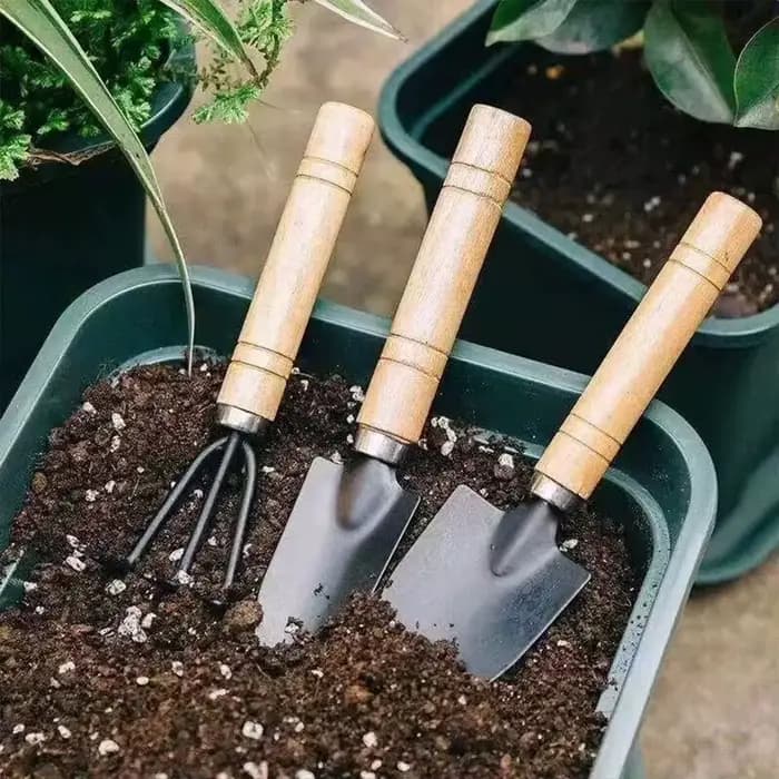 Ensemble de 3 mini-outils de jardinage : petite pelle