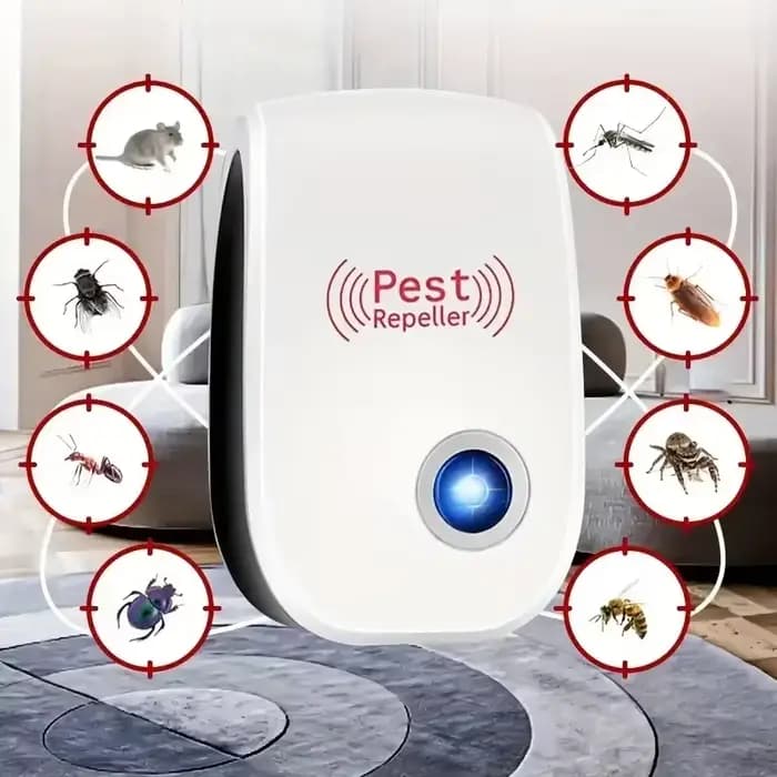 Répulsif antiparasitaire à ultrasons enfichable - Contrôle efficace des insectes intérieurs pour moustiques