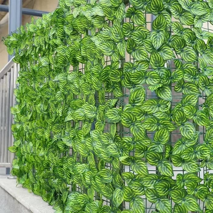Panneaux de clôture à feuilles vertes artificielles 1M/3M
