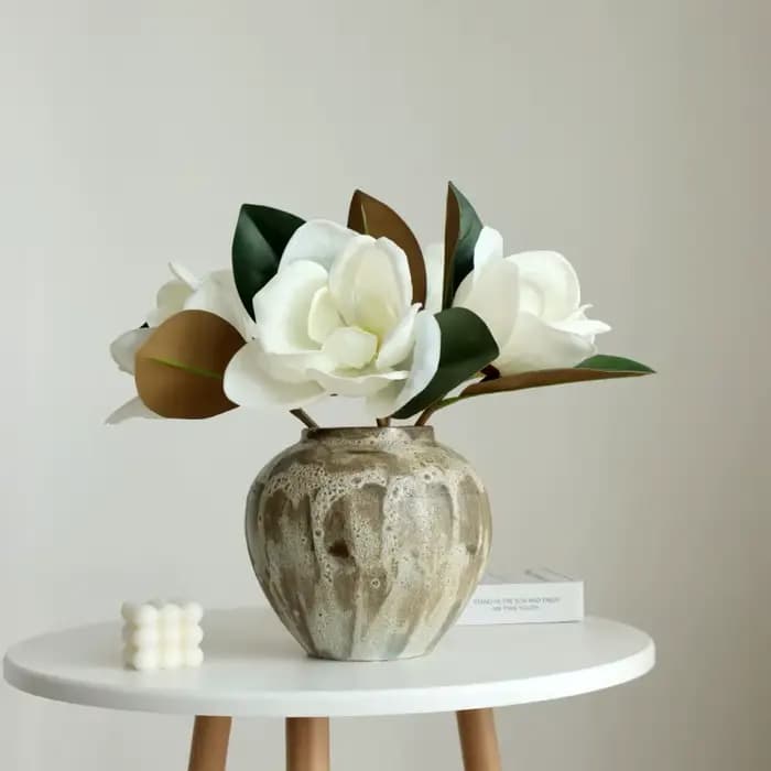Grand Drapeau à Main Fleur de Magnolia