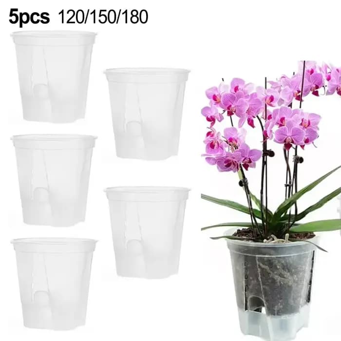 Pots de pépinière en plastique Transparent avec soucoupe
