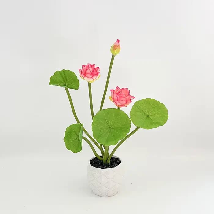 Mini plante de lotus artificielle en pot