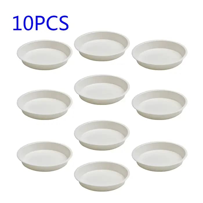 Plateaux ronds en PP, 10 pièces