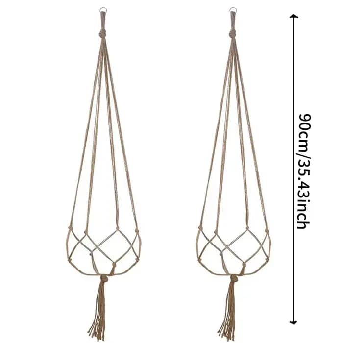 Plante suspendue en macramé faite à la main