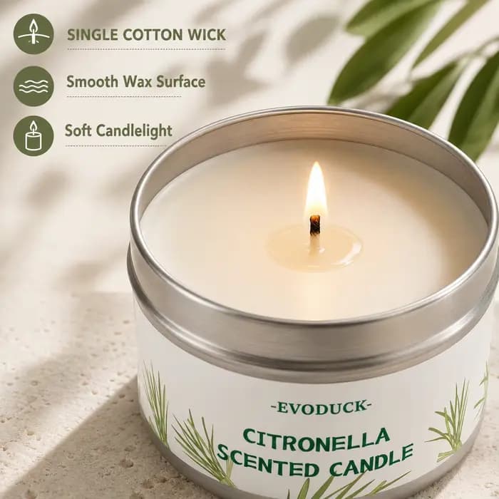 Bougie à la citronnelle pour l'extérieur