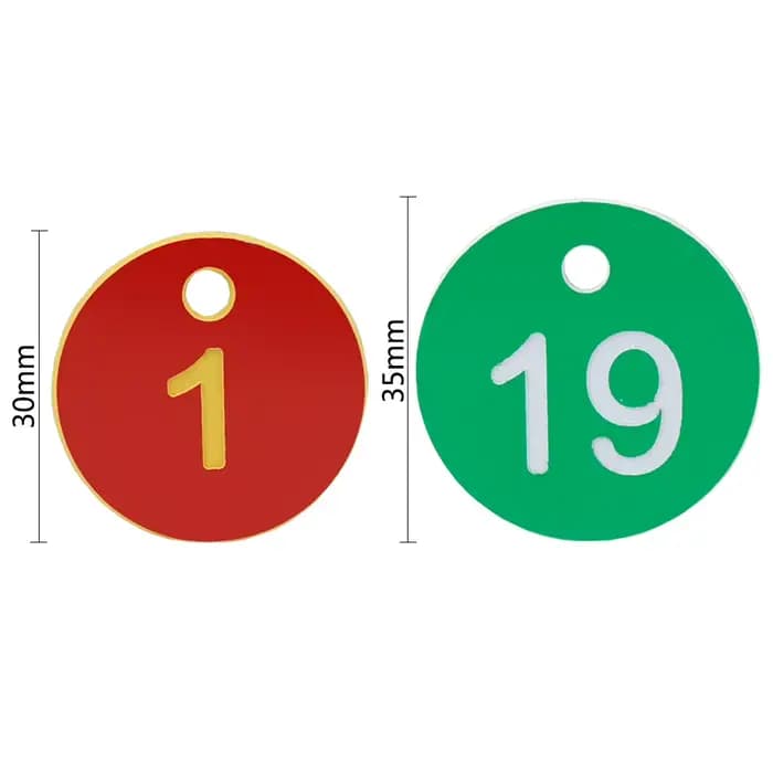 Marqueur de plante ABS rond numéroté avec trou