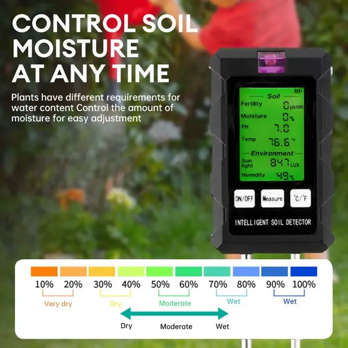 Nouveau testeur de sol numérique 6 en 1 multifonctionnel