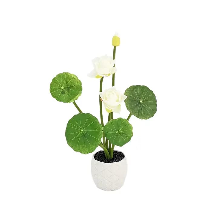 Mini plante de lotus artificielle en pot