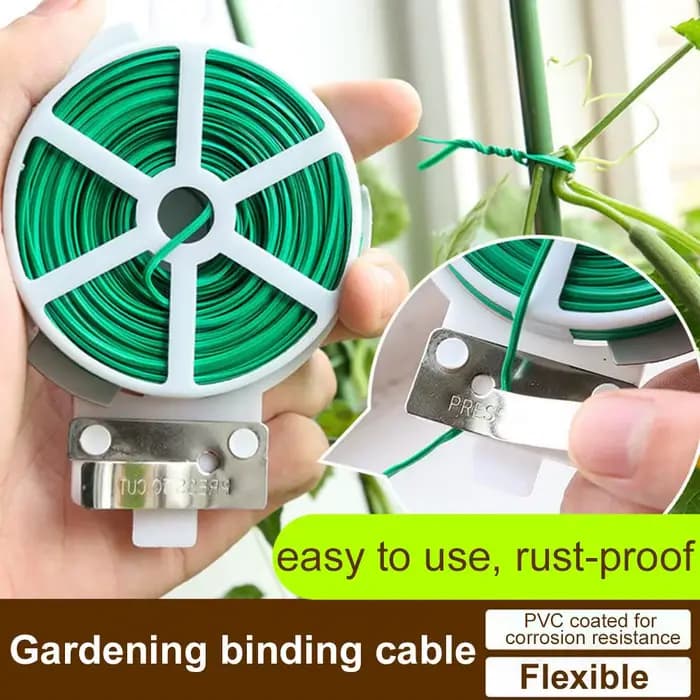 Attache de jardin torsadée avec coupe-fil