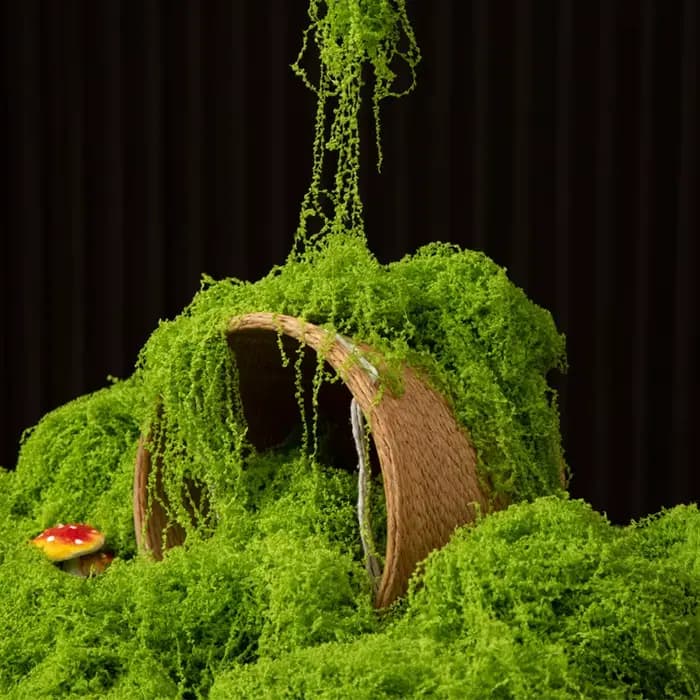 Micro Simulation de fausse mousse verte