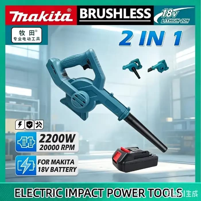 Souffleur de feuilles sans fil Makita à vitesse réglable