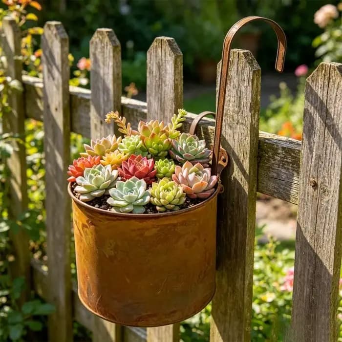 Pot fleurs suspendu Antique
