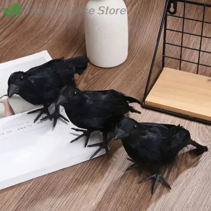 Simulation d'oiseau corbeau noir