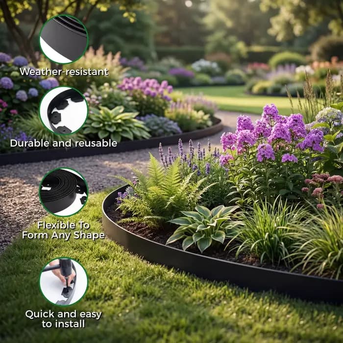 Bande séparatrice de jardin de 10 m