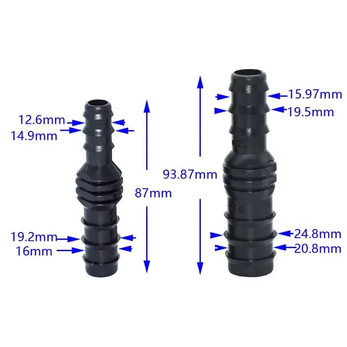 Tuyau d'arrosage 25mm à 20mm à 16mm