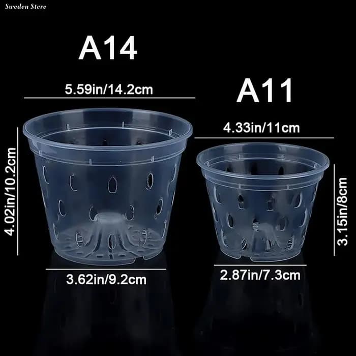 Pot de fleurs transparent avec trous