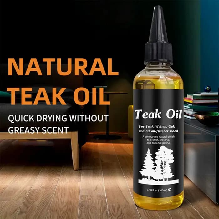 Huile de teck finition bois 100ml meubles
