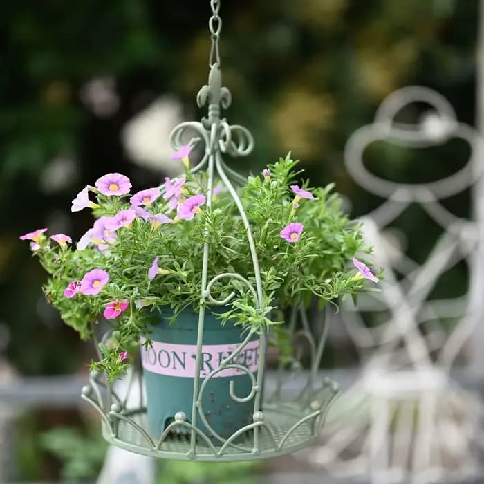Panier suspendu style couronne antique