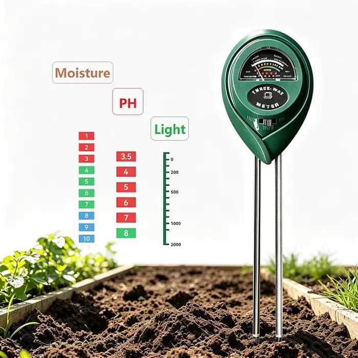 Humidimètre du sol et de l'eau 3 en 1