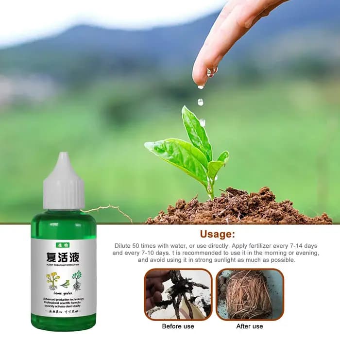 Liquide revitalisant pour plantes