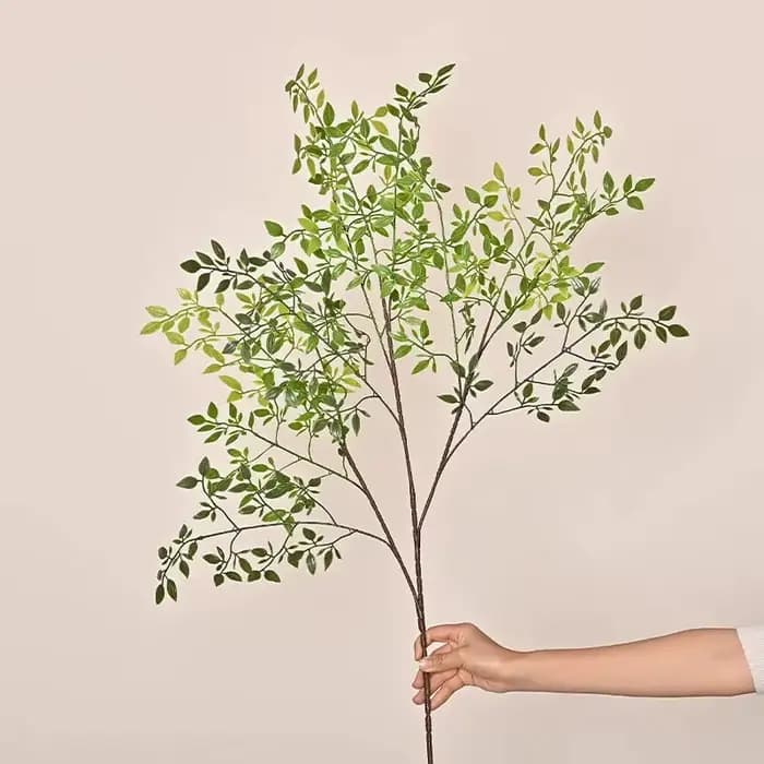 Plantes vertes artificielles à branche unique