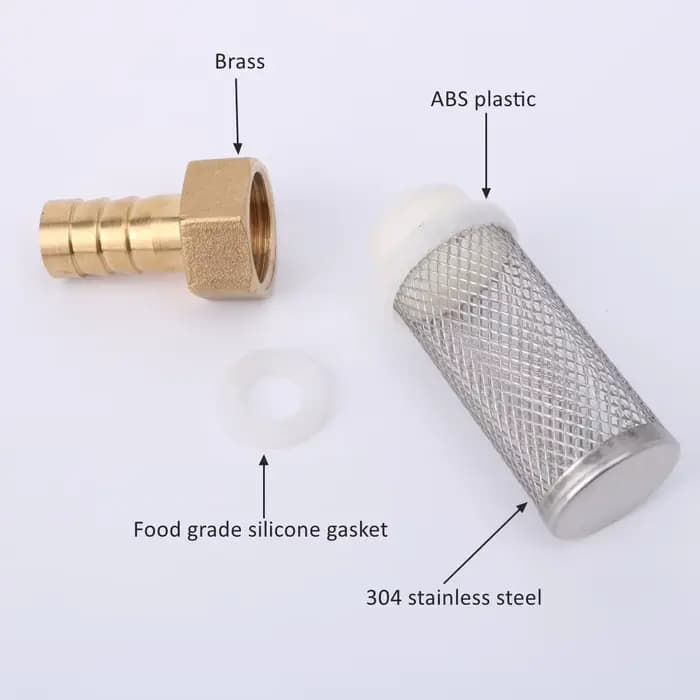 6-19mm Lengthened Stainless Steel Mesh Filter Garden Irrigation Pump Protection Hose