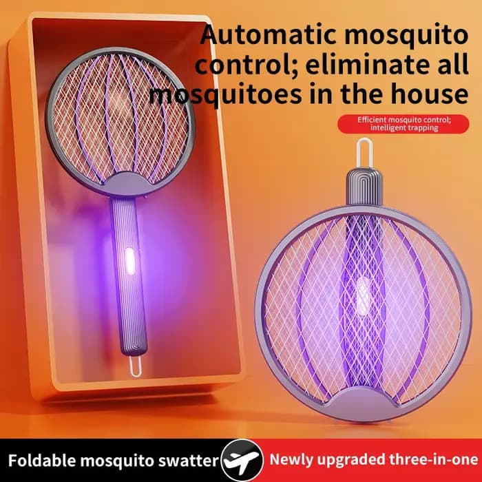Tapette à moustiques électrique pliable 3 en 1