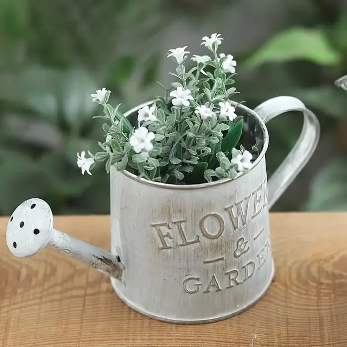 Petit arrosoir en fer, Pots seau en fer rétro pour fleurs