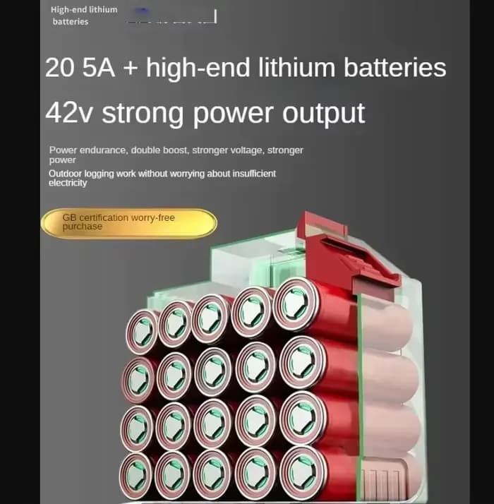 Tronçonneuse électrique professionnelle avec batterie lithium-ion puissante et conception portable DC