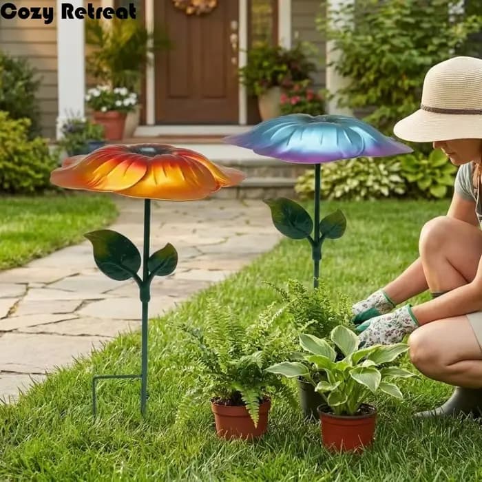 Parasol de jardin en forme de fleur